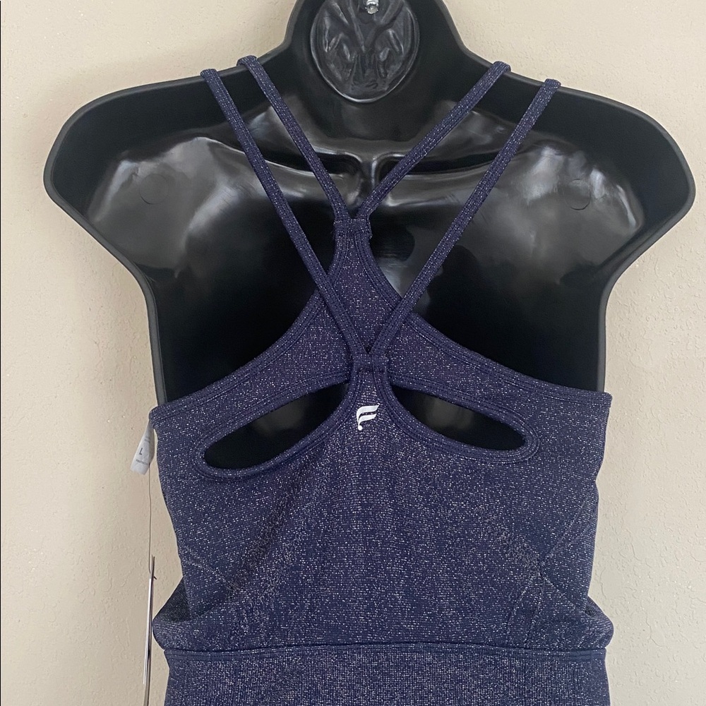 Fabletics Shimmering Navy Blue Seamless Jumpsuit NWTs - Picture 9 of 13